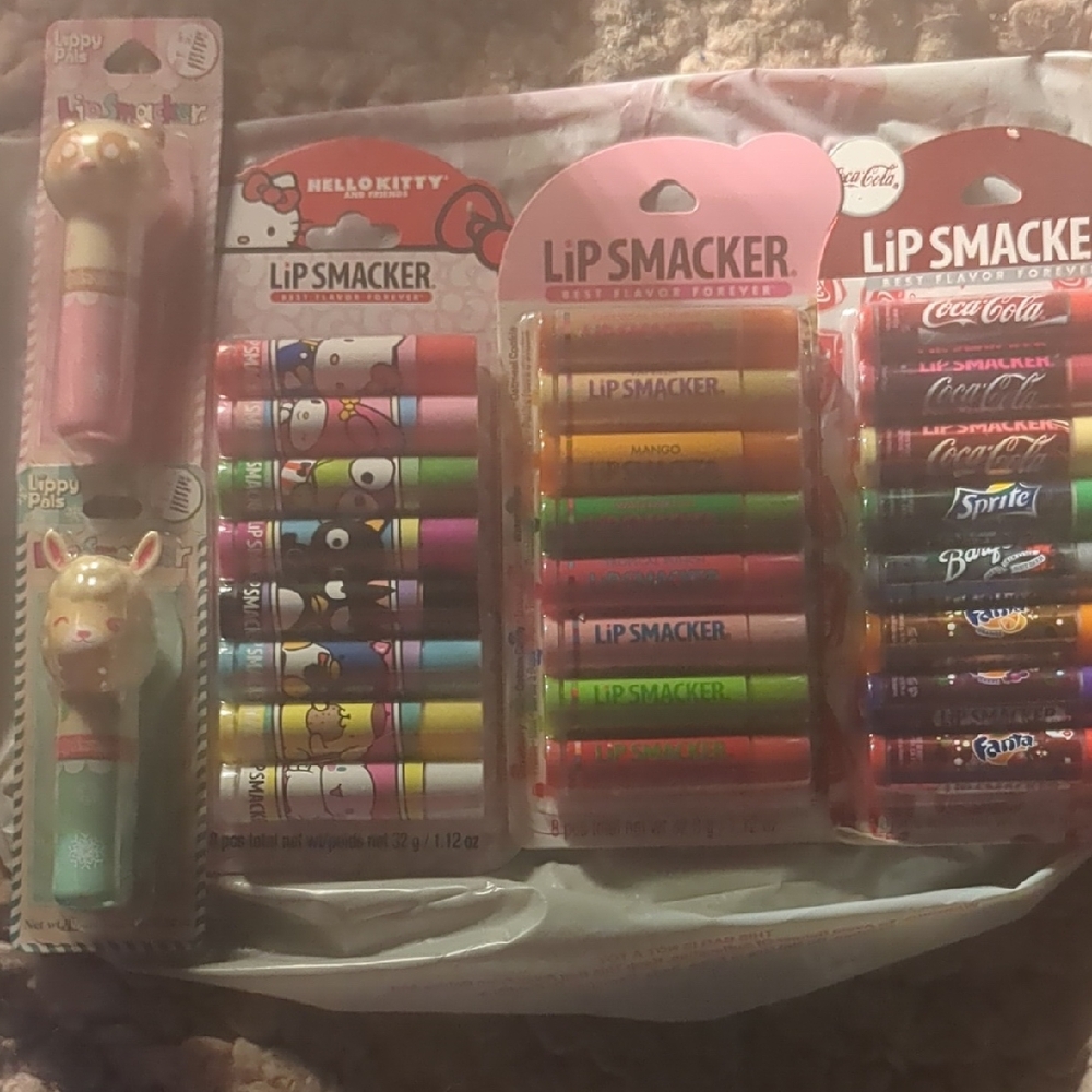 LIP SMACKERS (3) 8 PACK LIP BALMS BEST FLAVORS & (2) LIPPY PALS